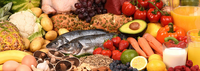 An assortment of nutritious food