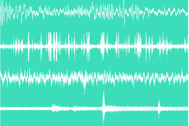 Horizontal rows of different electrical wavelengths
