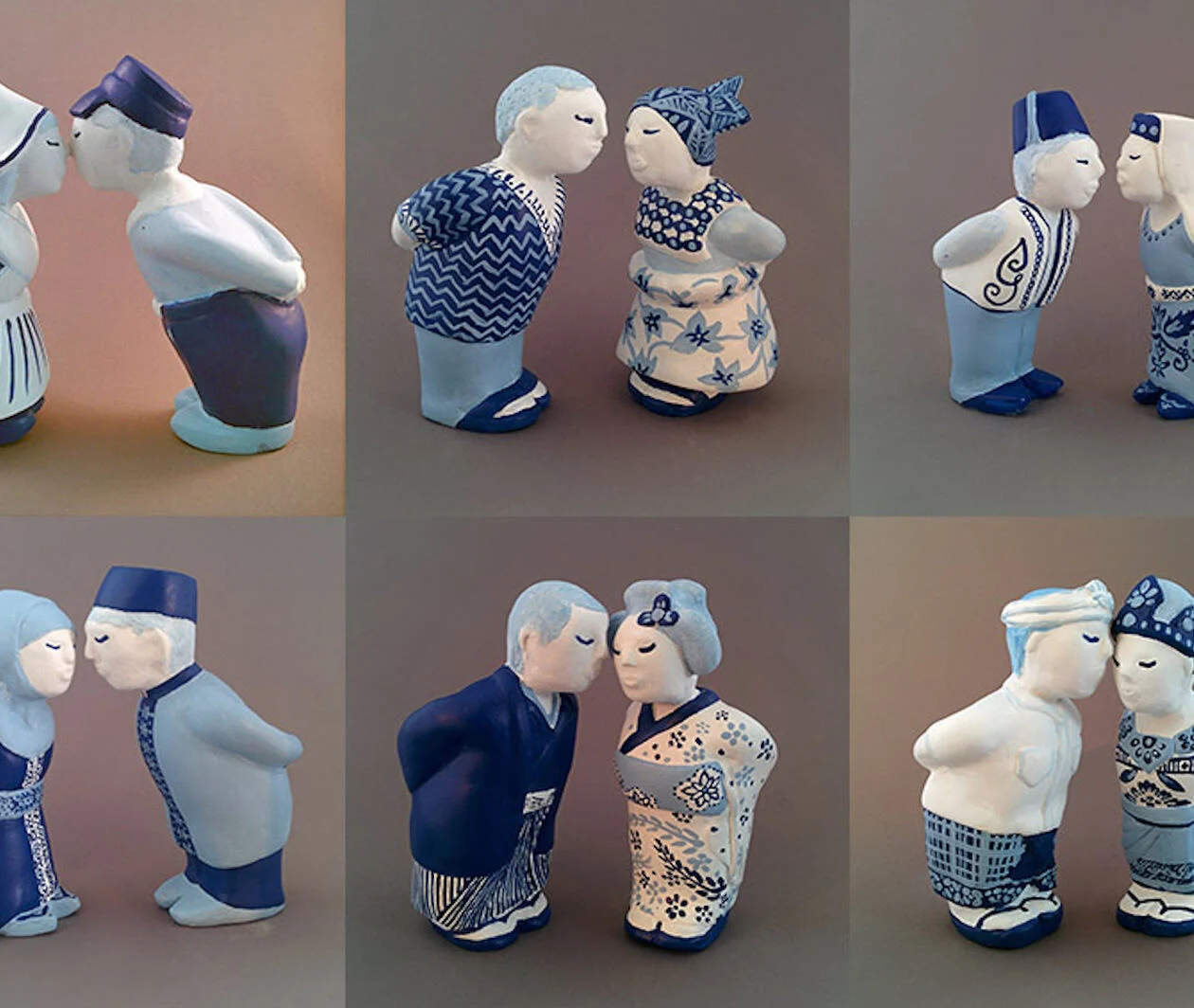 Delft blue couples by Gabriela Bustamante