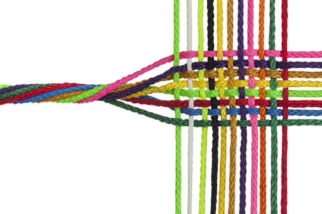 Individual Strands Join to Form One Fabric, Network, Business, Family