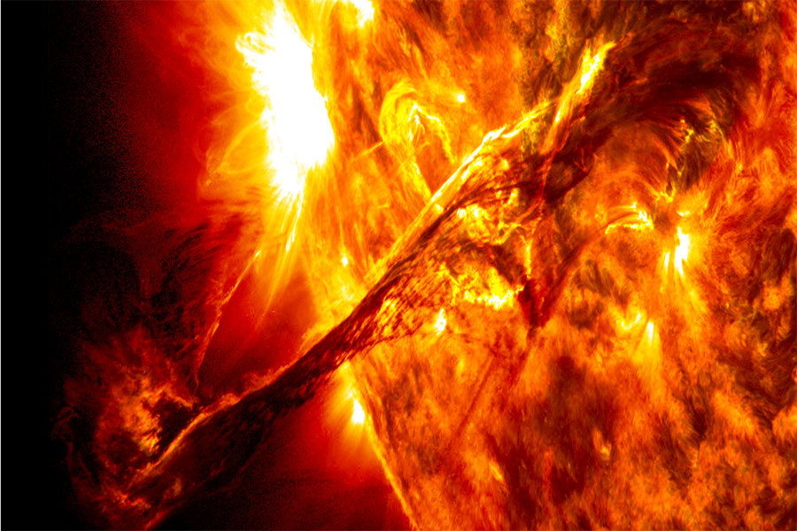 Close up of sun flare