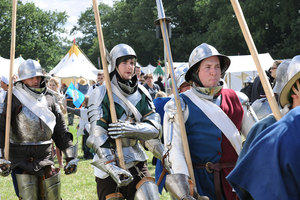 A re-enactment of the Battle of Bosworth, at which Richard III died