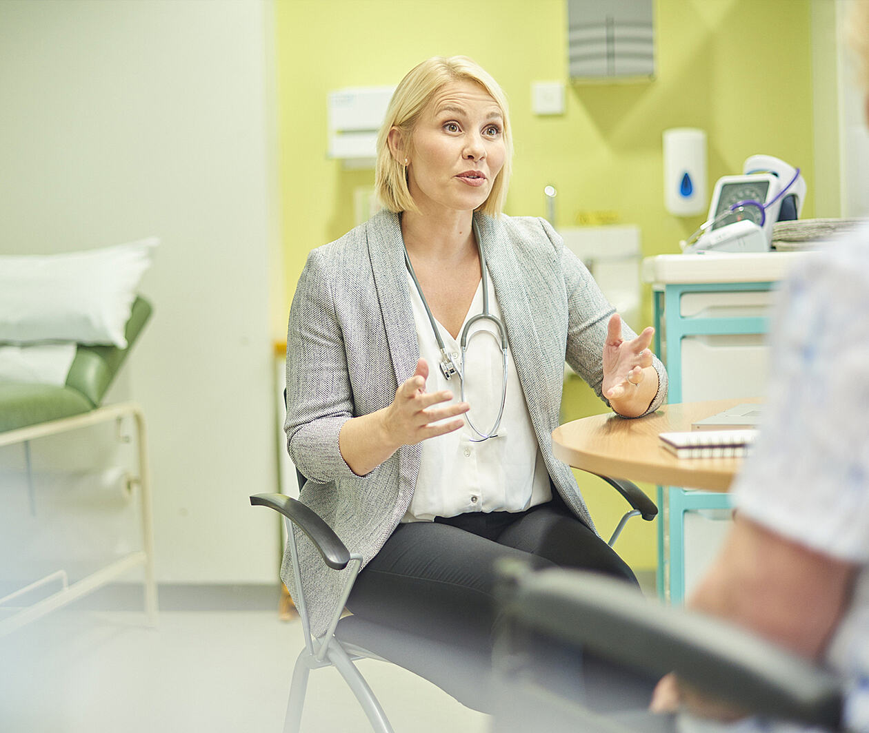 Doctor speaking to a patient