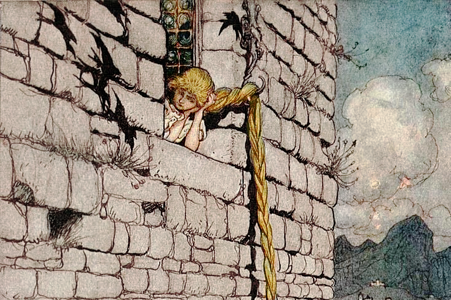 Rapunzel lets down her hair