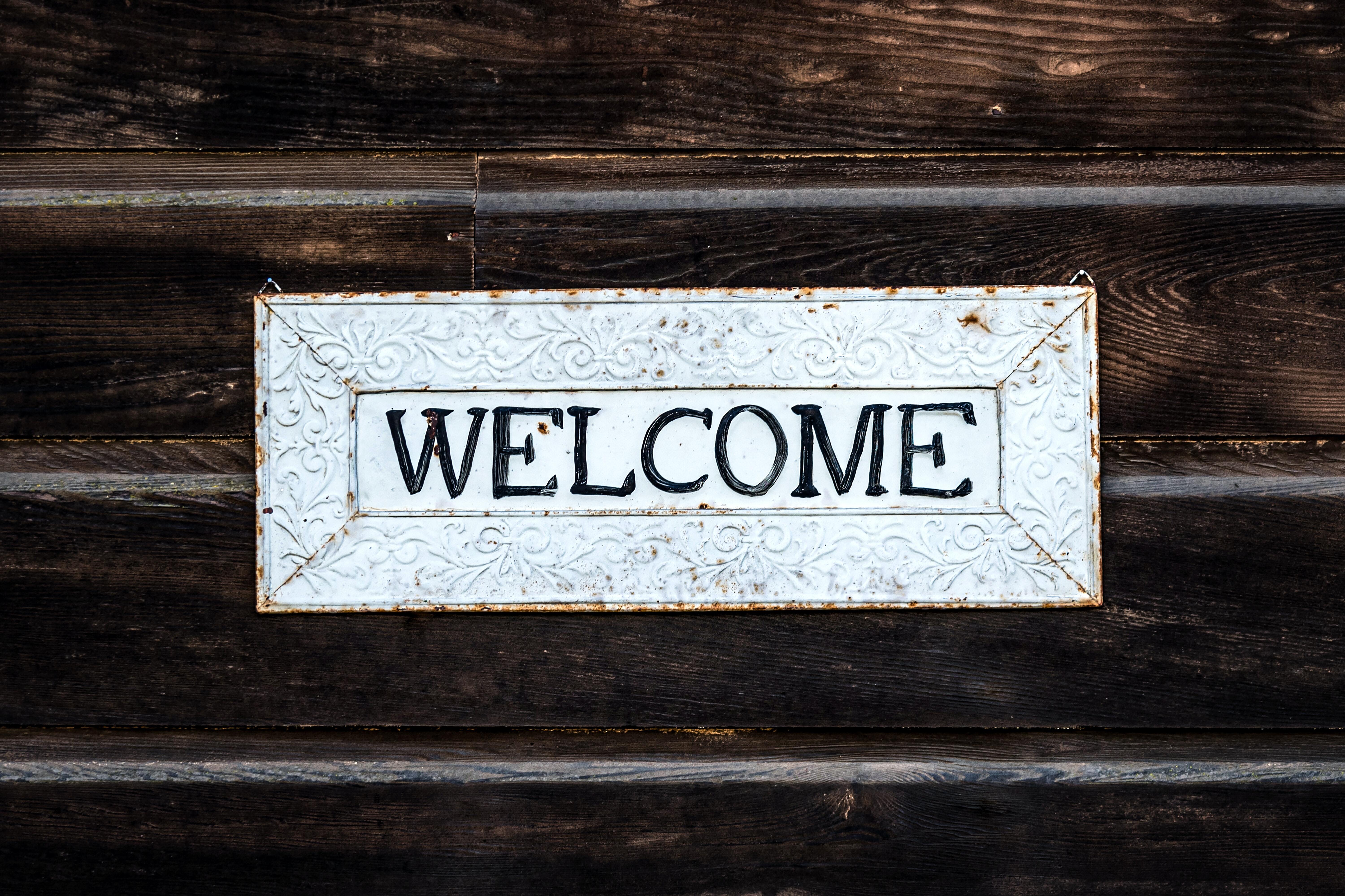 a door welcome mat