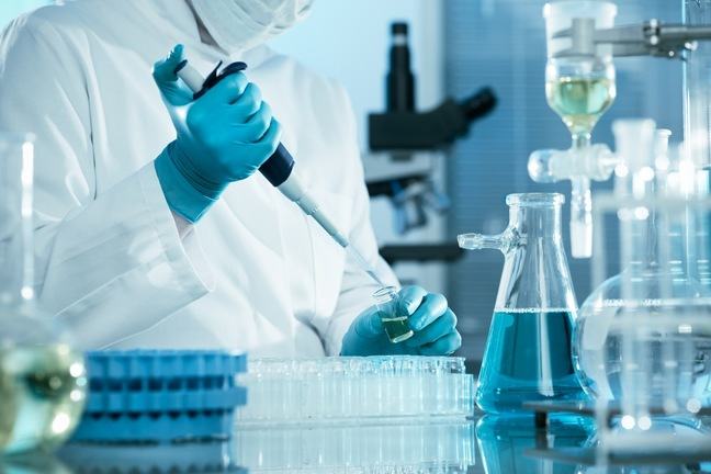 Person in a laboratory.