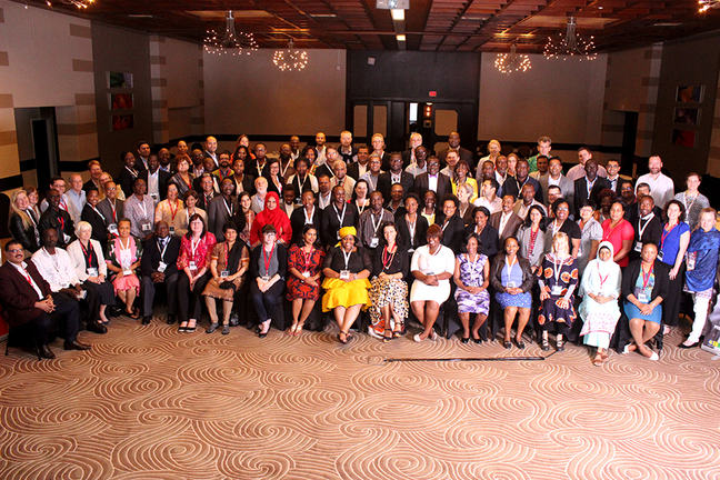 Photo of all the DR-NET members at a workshop in Durban in 2016