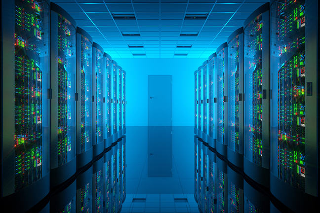 Rows of servers