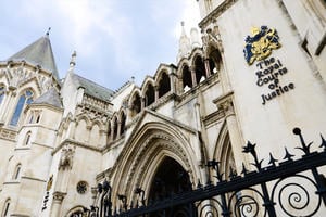 A view from outside The Royal Courts of Justice in London, England.
