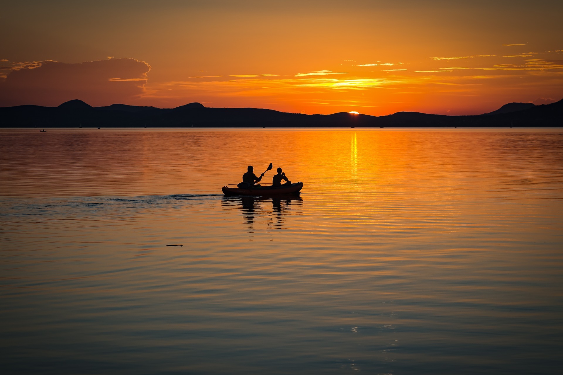 Rowing a boat