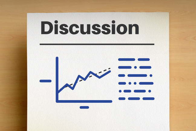 'A technical report with the heading 'Discussion'