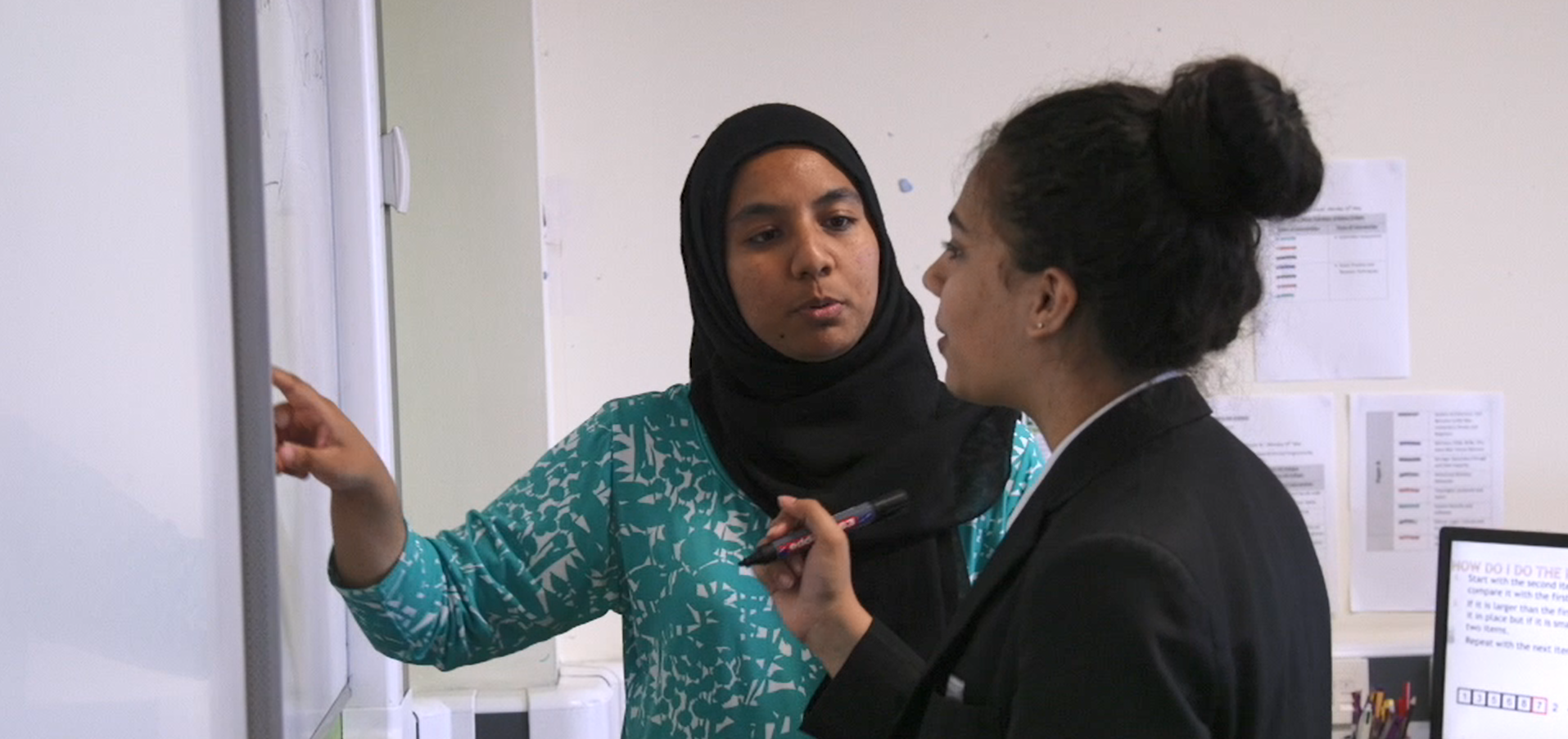 Teacher and pupil at the board