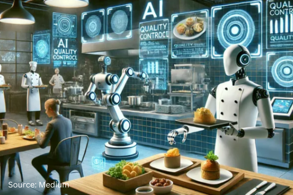 Different types of AI being used in a restaurant