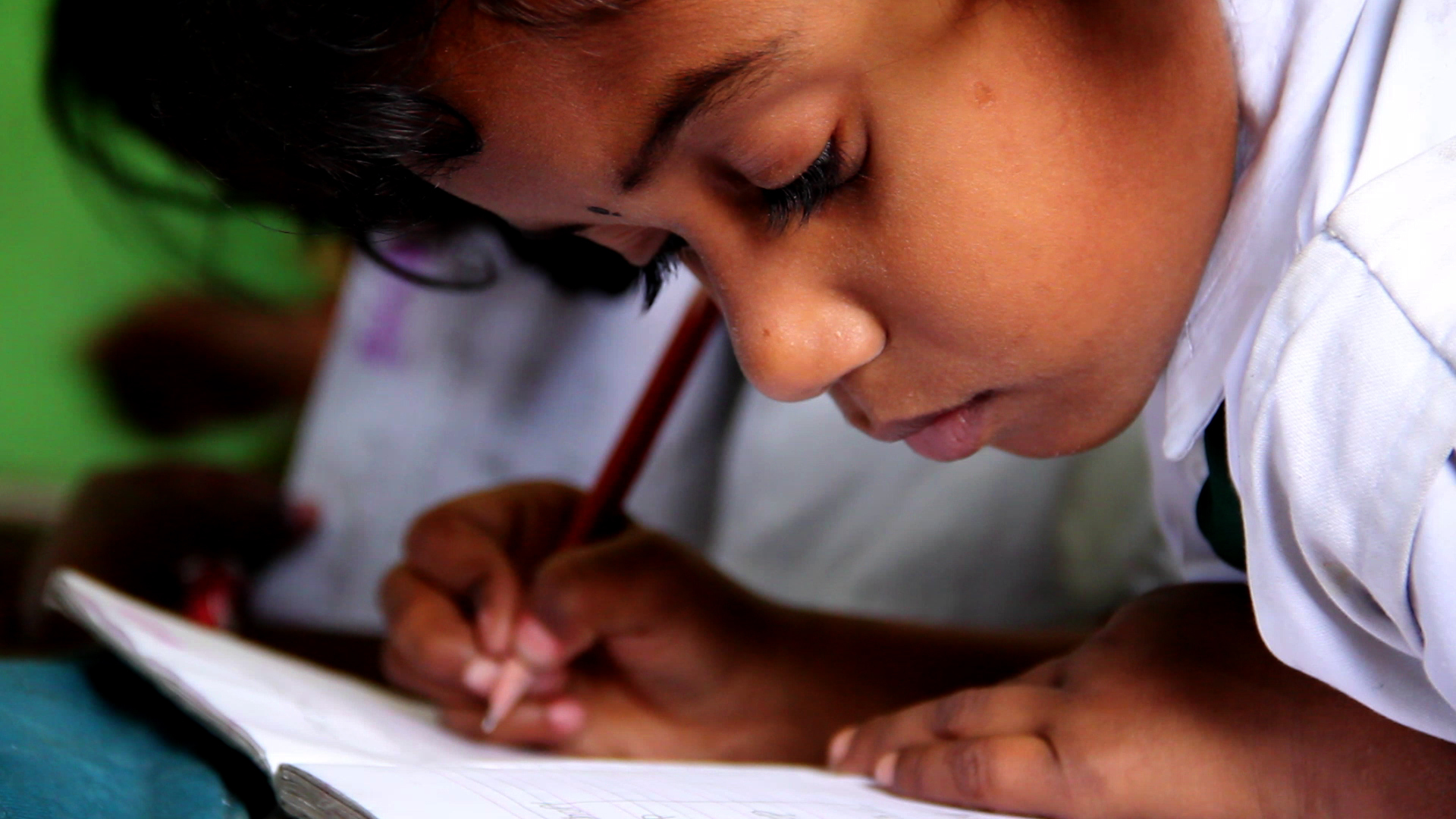 A child studying