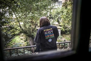 A harm reduction activist in Georgia. Image © Médecins du Monde / Olivier Papegnies