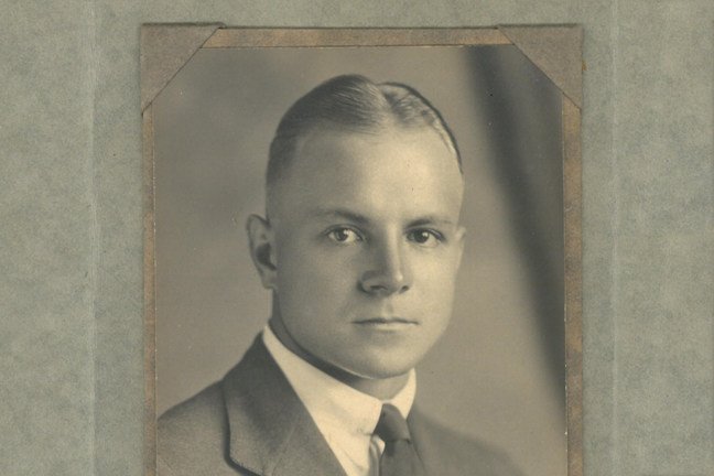 1920s photograph of young man in smart clothes