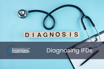 A stethoscope with diagnosis spelt out in scrabble tiles and title text 'Diagnosing IFDs'.