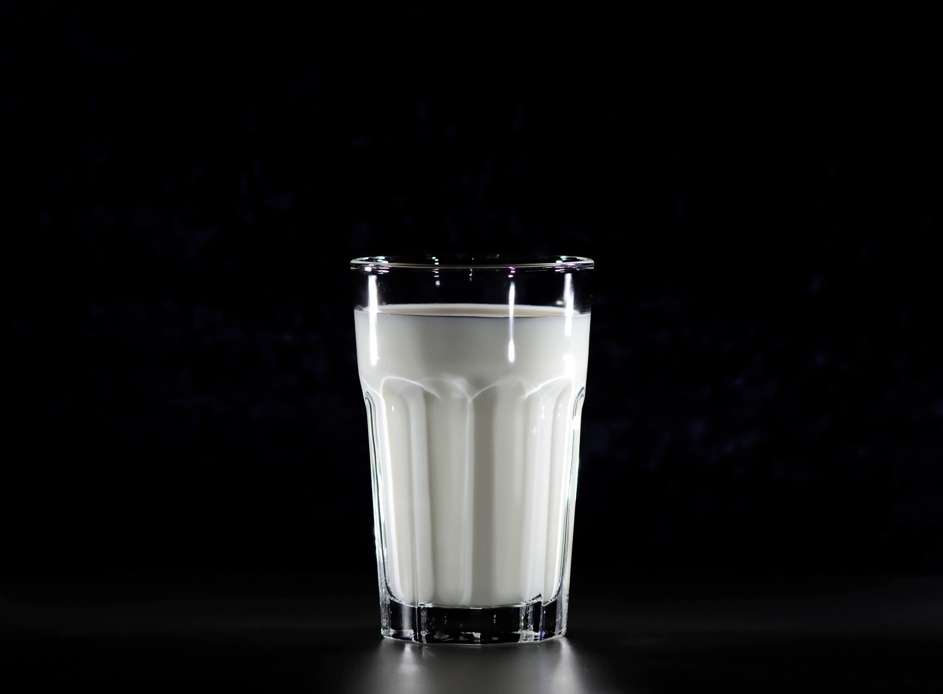 A glass of milk