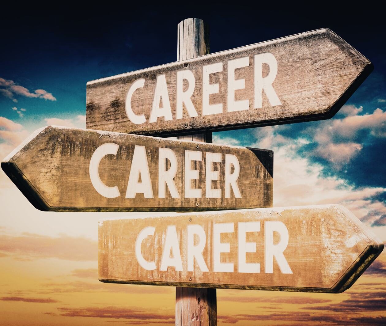 Careers on a signpost