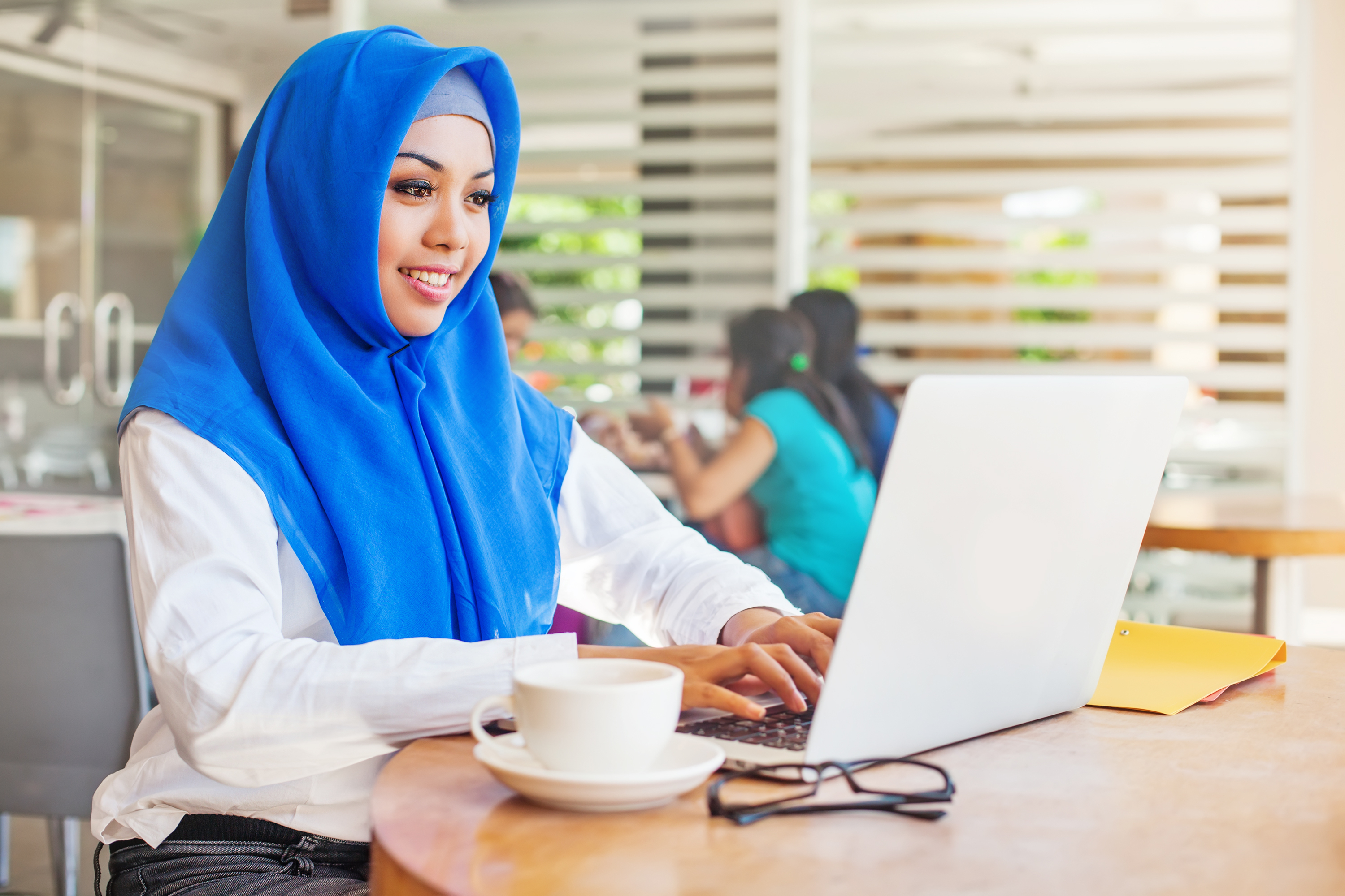 a woman on her laptop