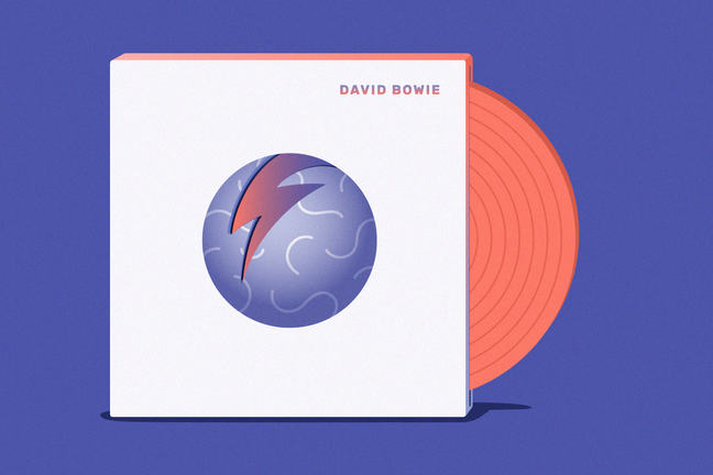 Vinyl record protruding from it's cardboard sleeve.
