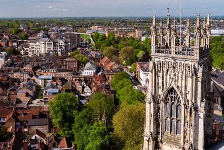 Aerial view of York