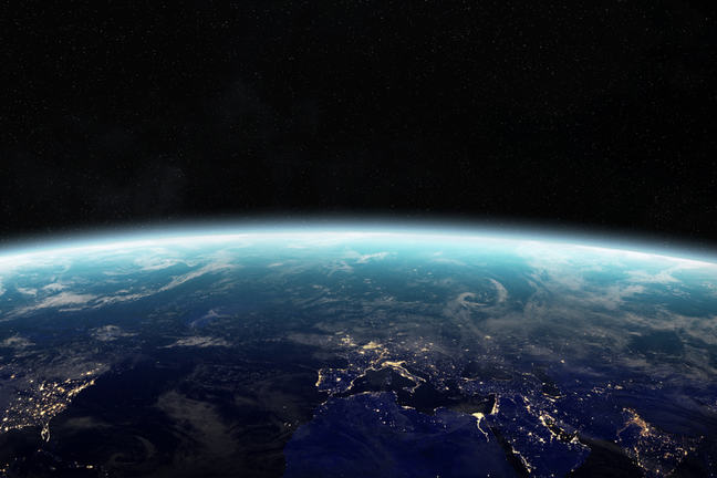 An image of the world taken from space