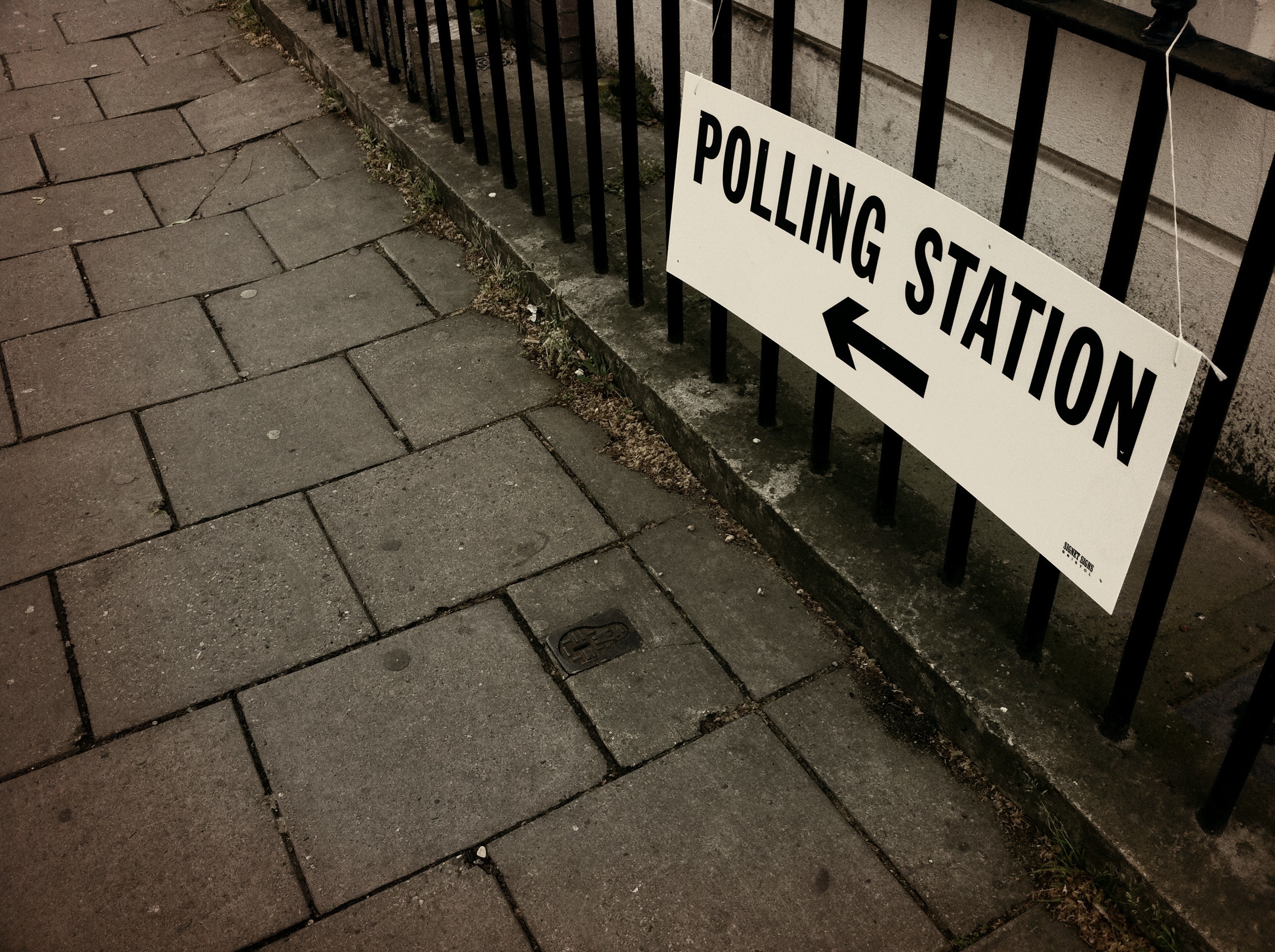 Polling Station sign from the 5th May 2011 AV referendum