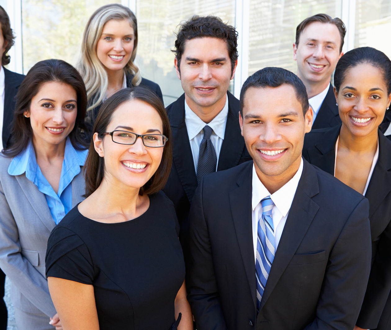 Decorative only - group of business people smiling