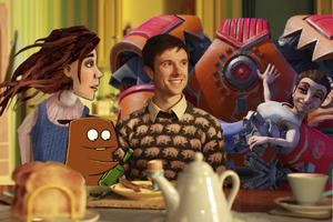 Animation: a variety of characters created through stop motion, 2D, CGI and pixilation