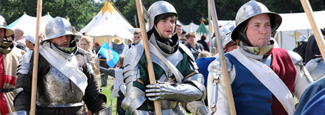 A re-enactment of the Battle of Bosworth, at which Richard III died