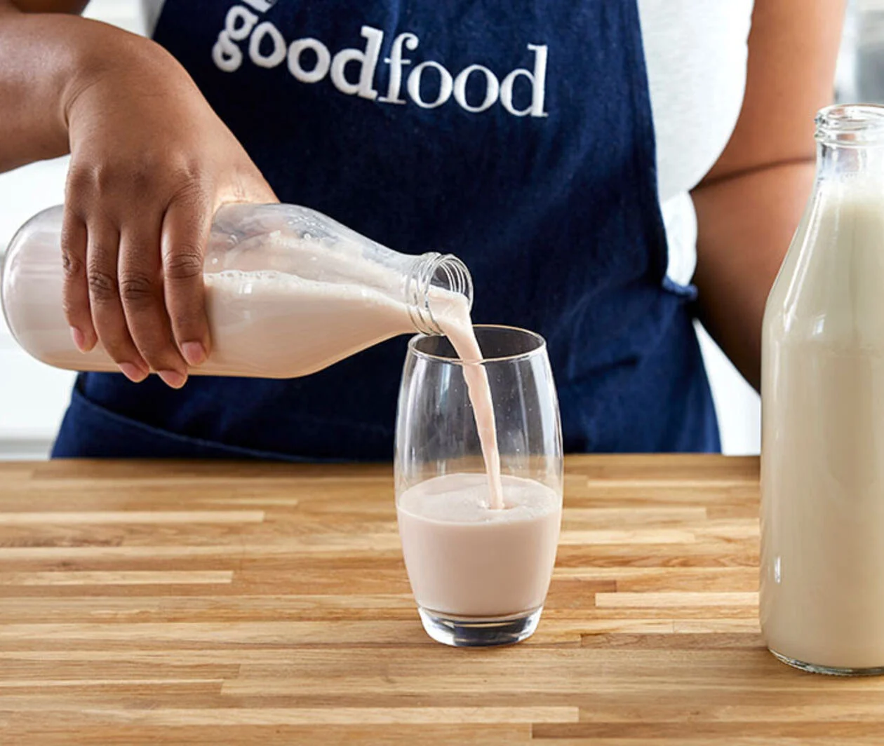 Pouring dairy-free milk