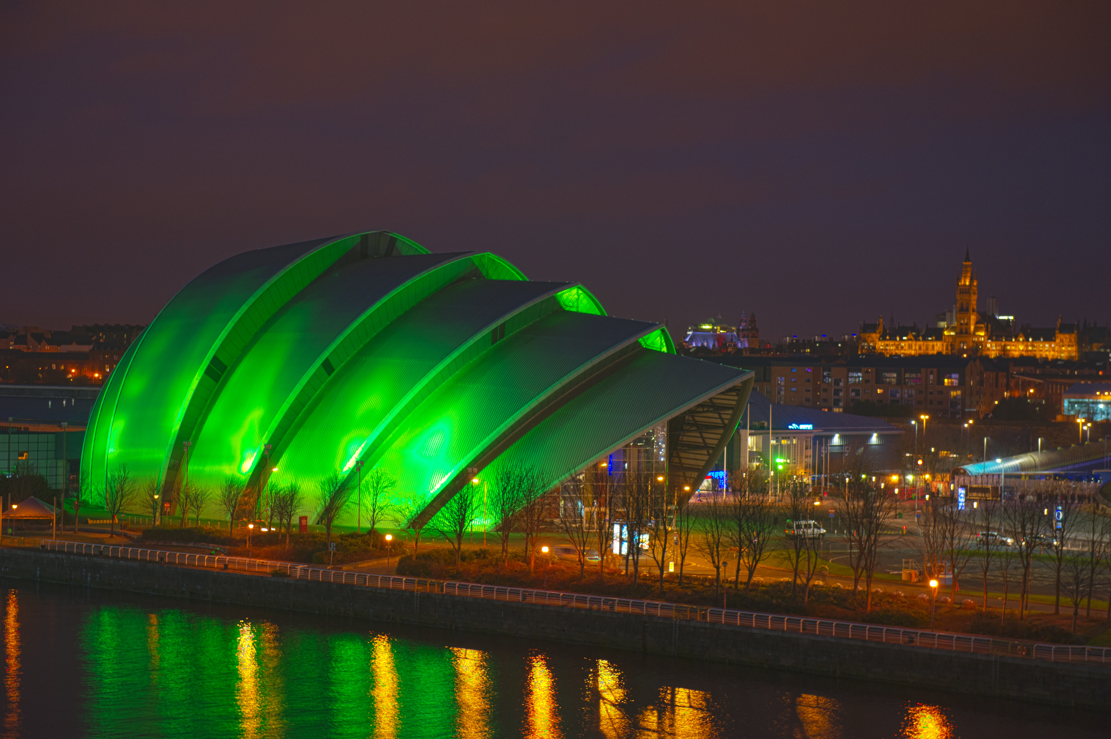 Glasgow at night