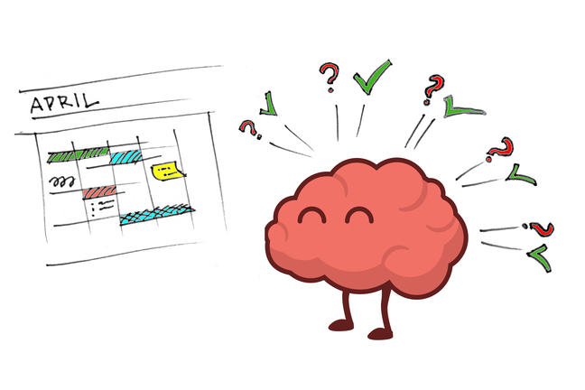 Cartoon brain looking at planning