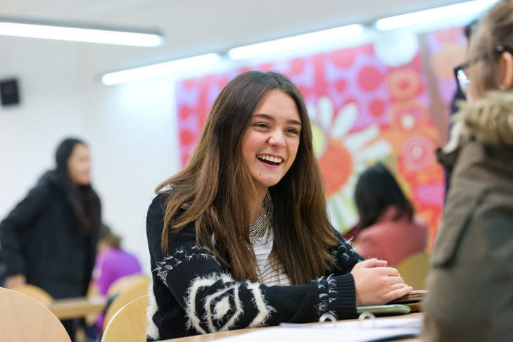 Students in a cafe