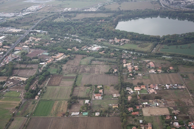 View of the Trajanic Basin, the Fiumicino Canal, the Via Flavia and Isola Sacra cemetery View of the Trajanic Basin, the Fiumicino Canal, the Via Flavia and Isola Sacra cemetery