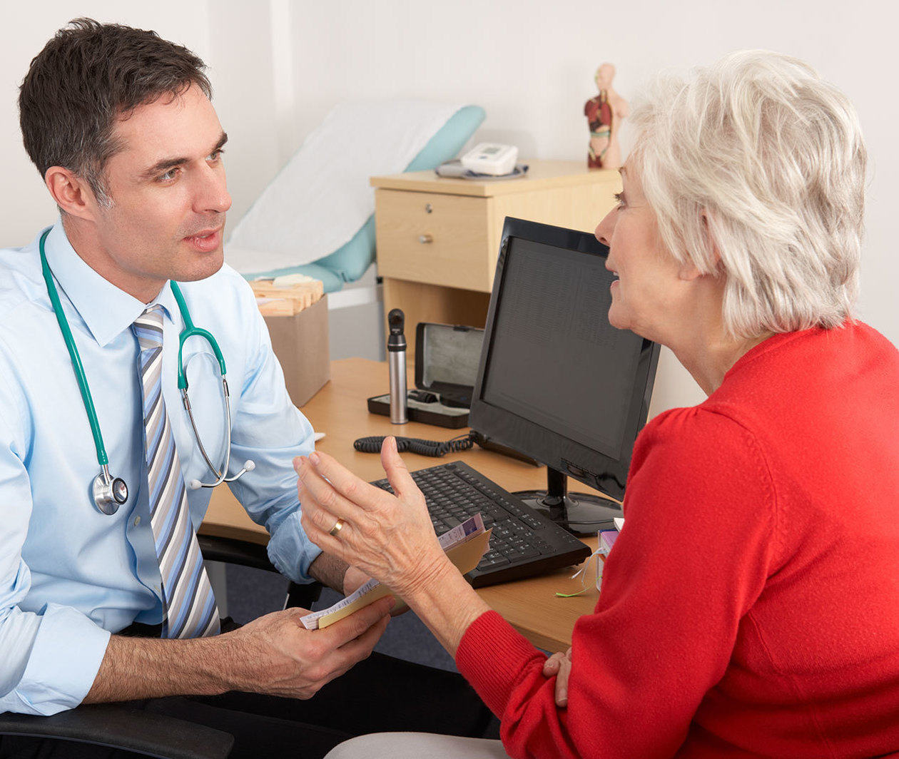 Image showing a GP and patient in conversation