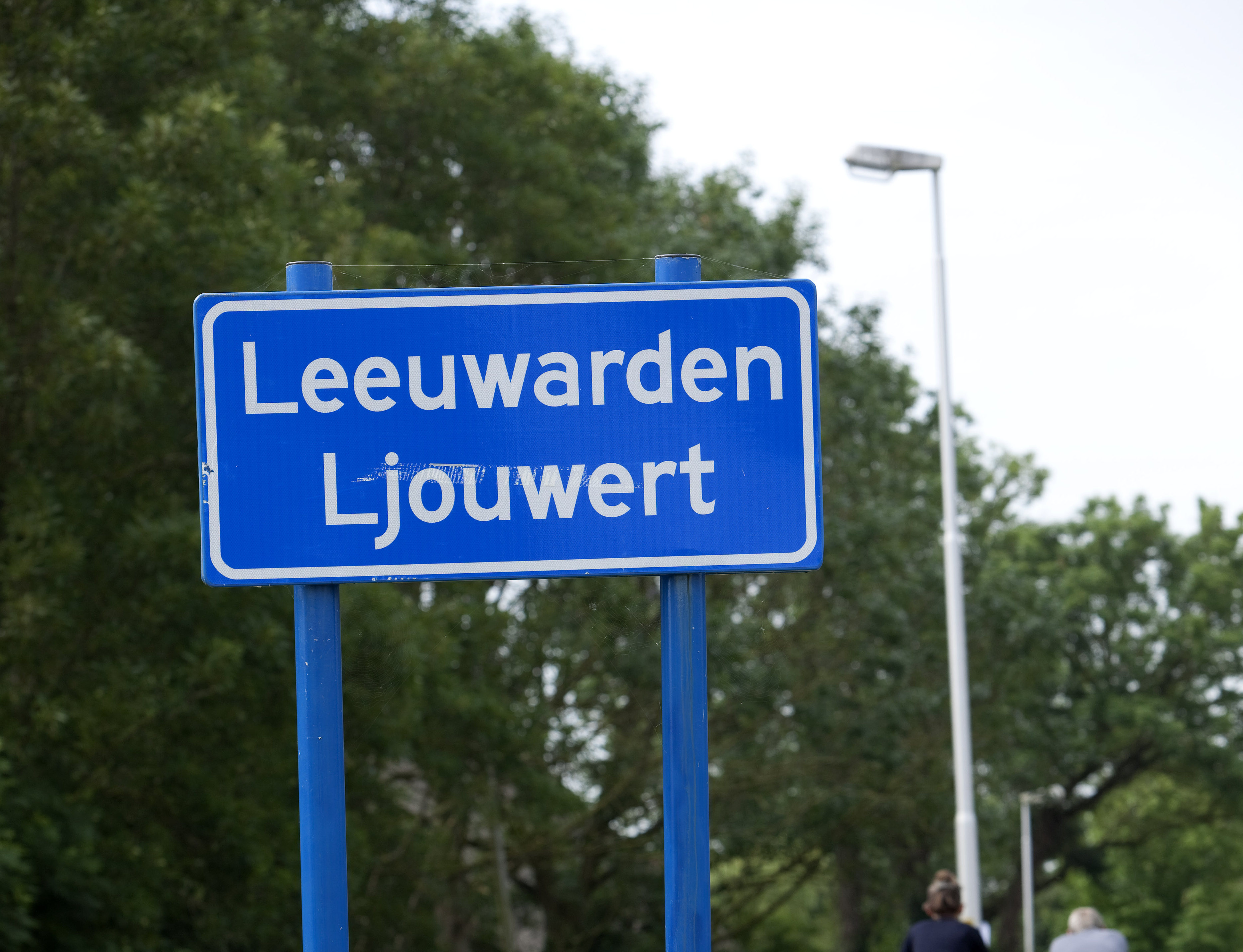 Bilingual street sign