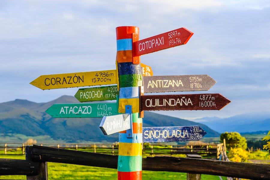 Very colourful Signpost