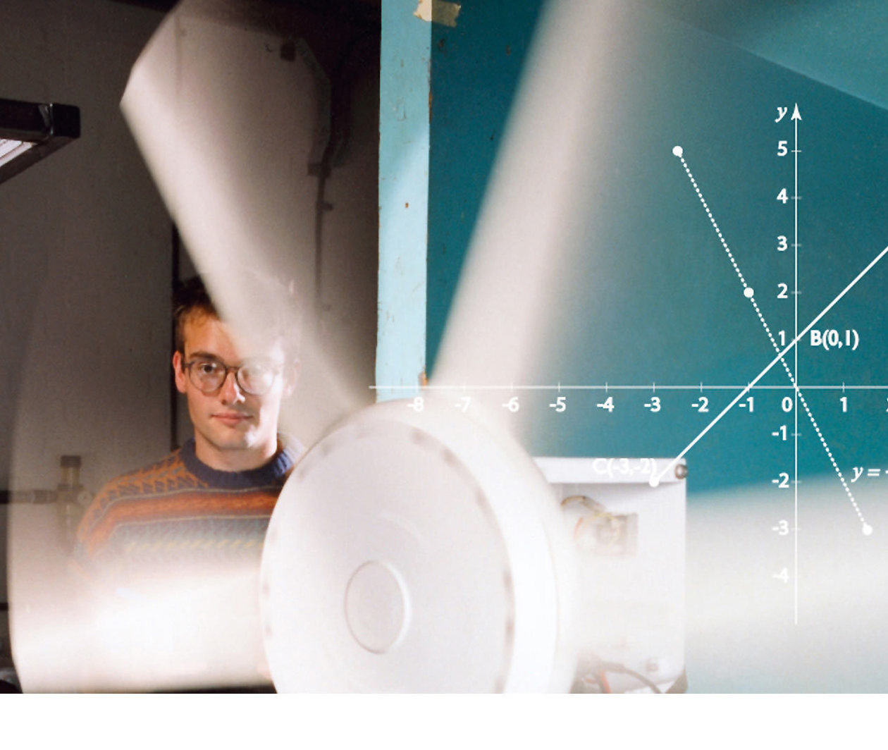 Loughborough University engineering students conducting aerodynamic testing of a small wind tunnel. 