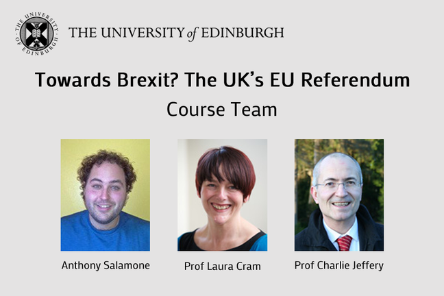 Title of the course with portrait photos of the course academic team