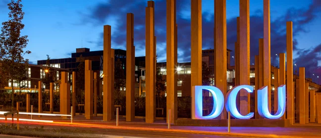 Dublin City University campus at night