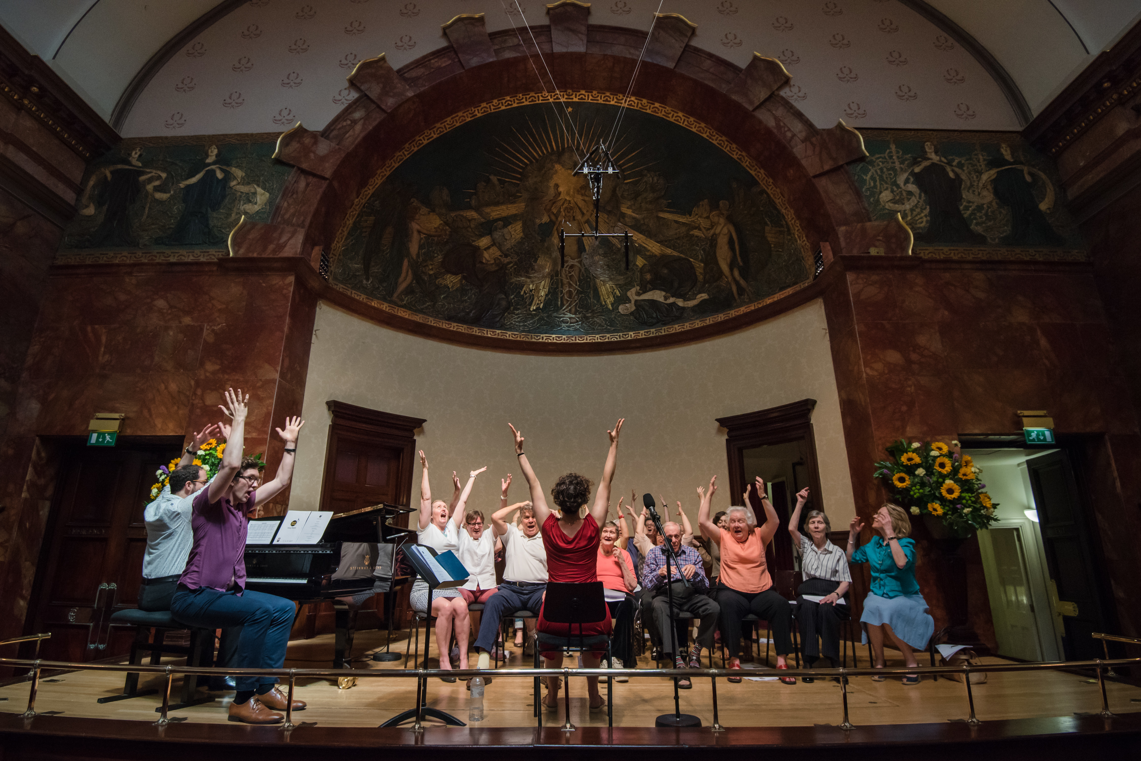 Photograph of the Singing With Friends choir group at Wigmore Hall