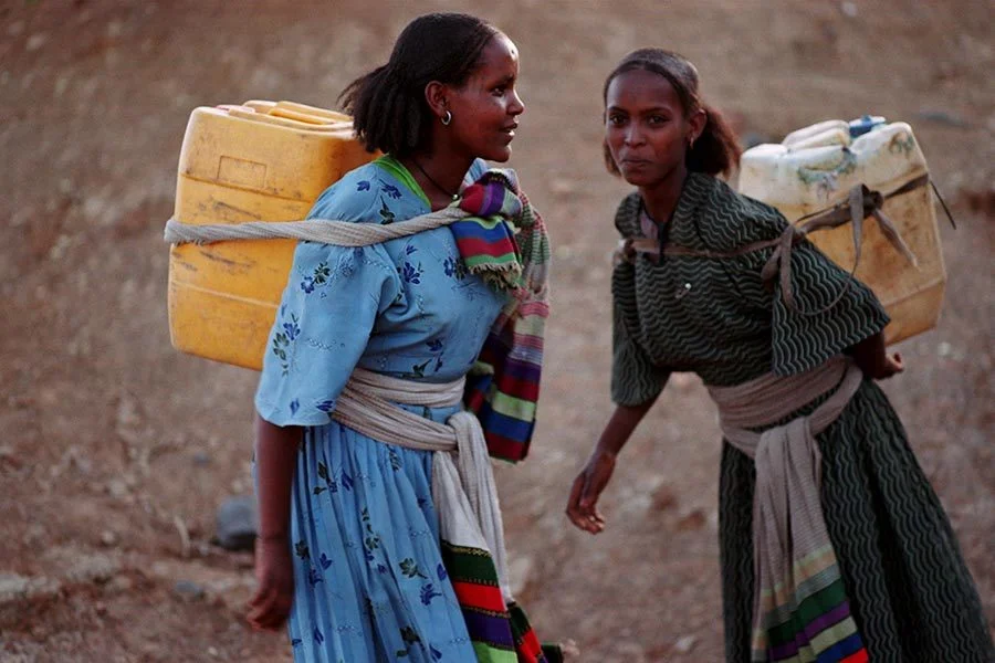 Women collecting water, Ethiopia