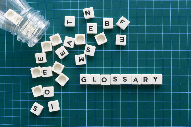 Picture of dice with letters