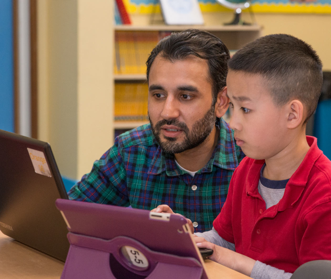 Child learning to code