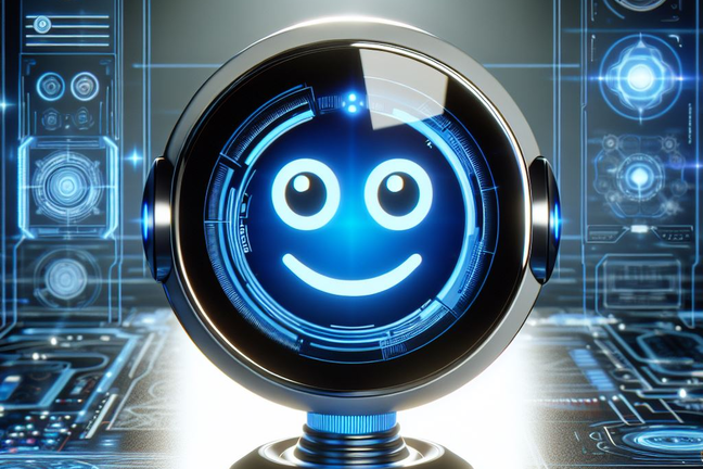 A smiling robot
