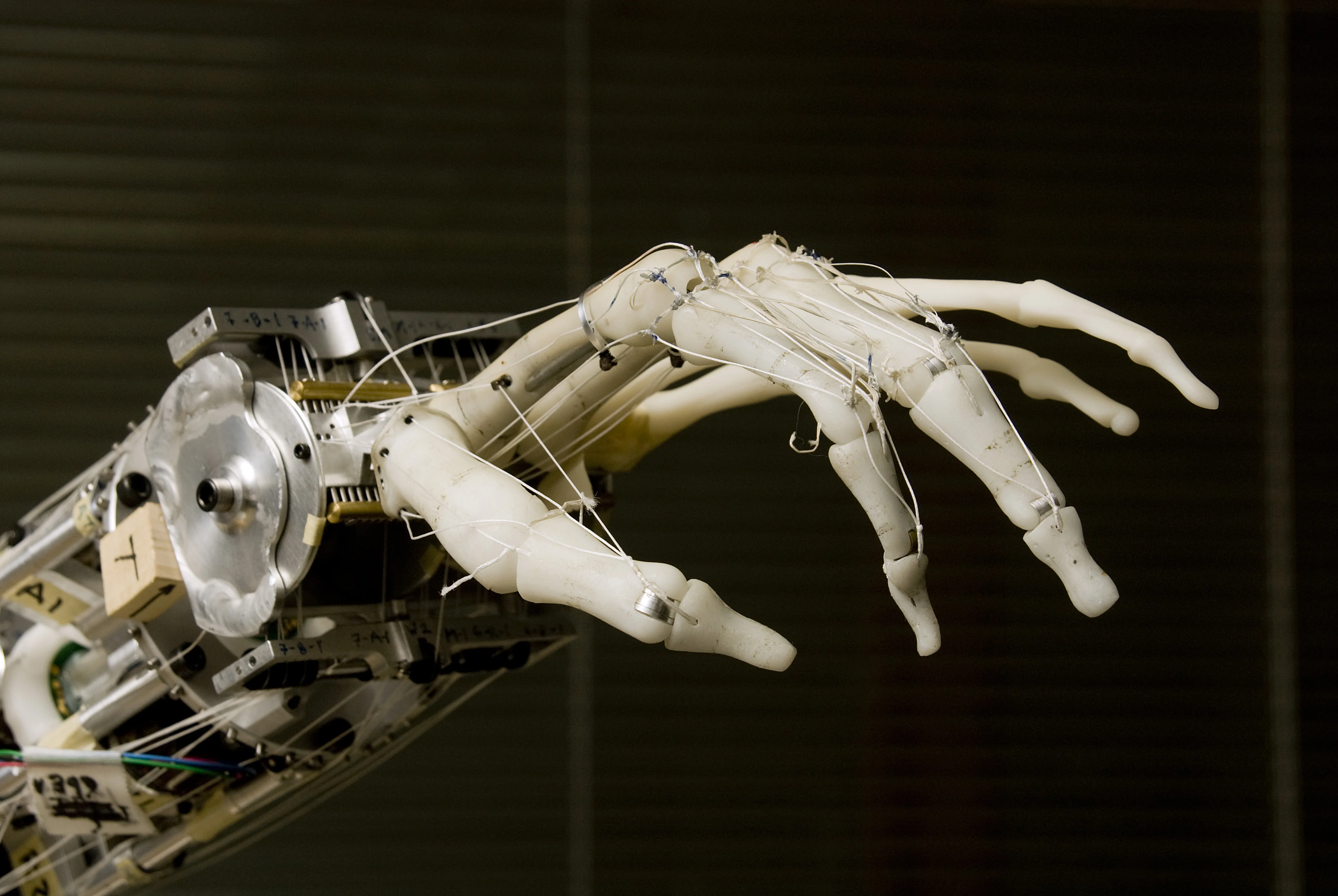 A robotic prosthetic hand is a close replica of an actual human hand