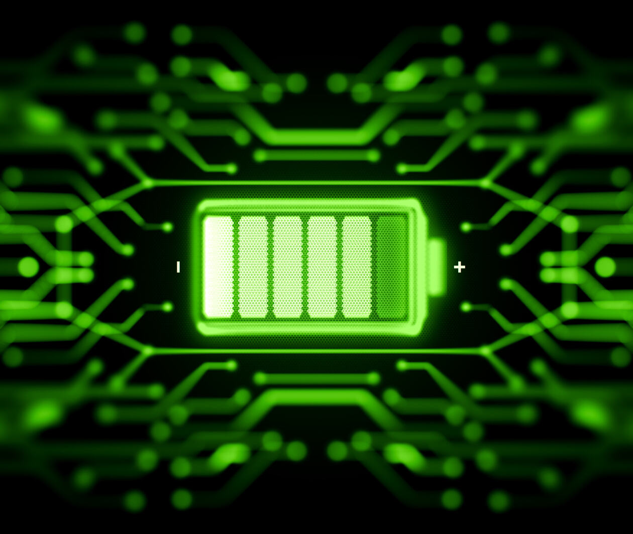abstract image of a digital battery