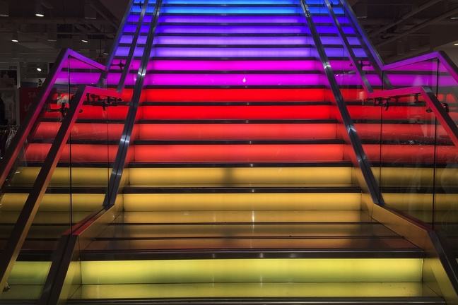 Rainbow stairs